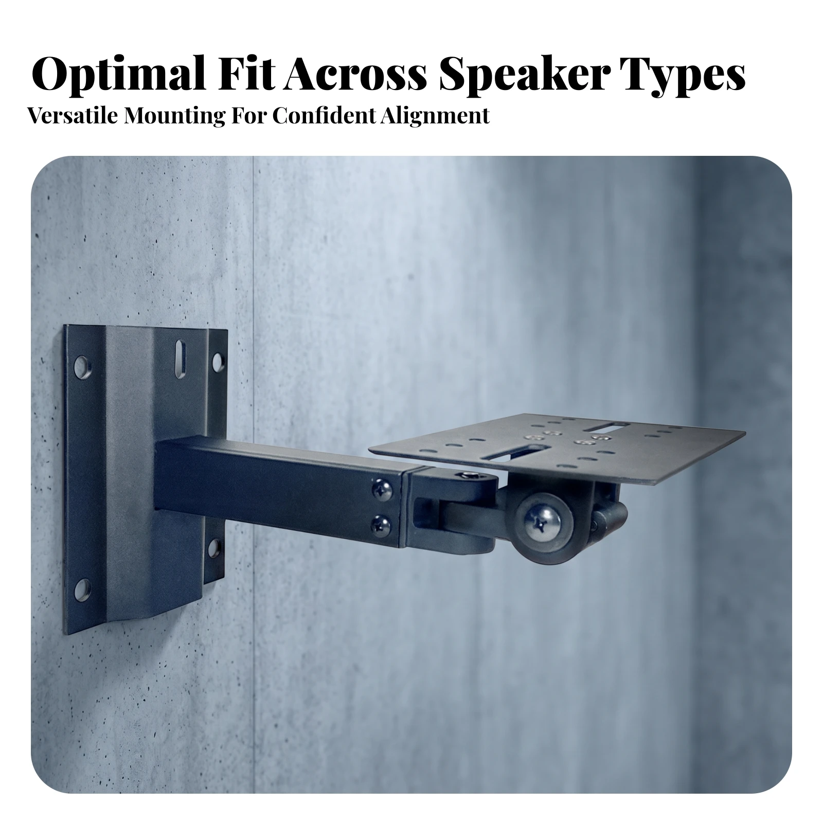 Speaker Wall Mount Bracket Universal Bookshelf Speaker Wall Mount Hardware Padded Sturdy for Audiophiles, Home Theater