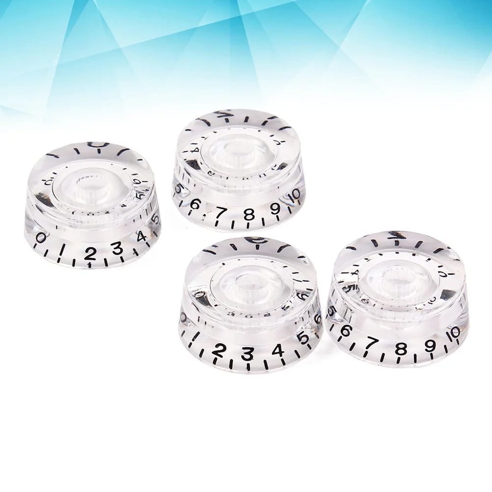 4 قطعة الغيتار الكهربائي حجم لهجة التحكم المقابض مجموعة قسط البلاستيك استبدال الروتاري مرقمة الغيتار أجزاء التحكم المقابض #1