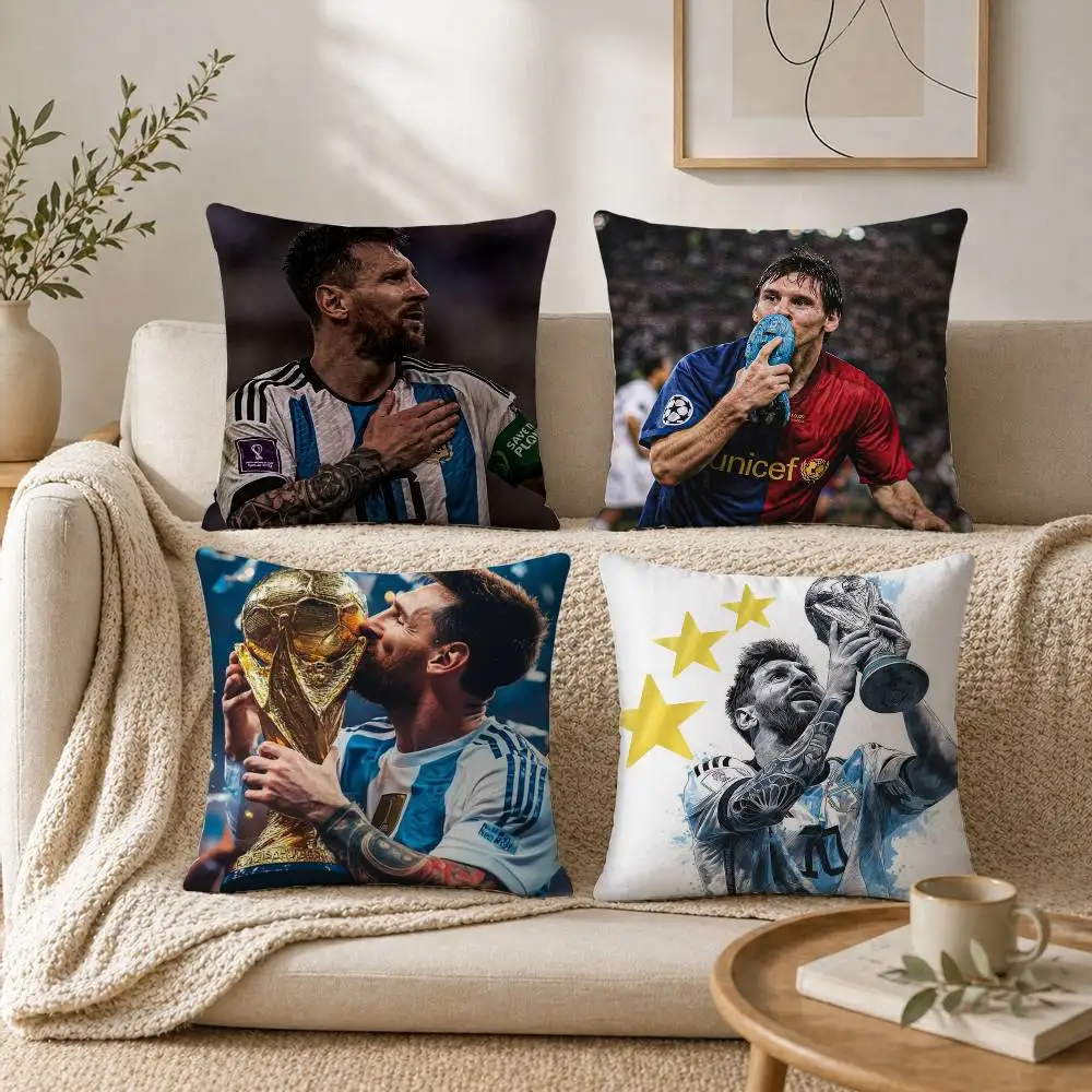 

Legend football player Messi Pillow Case for Sofa Living Room Home office Decor Protective Cover