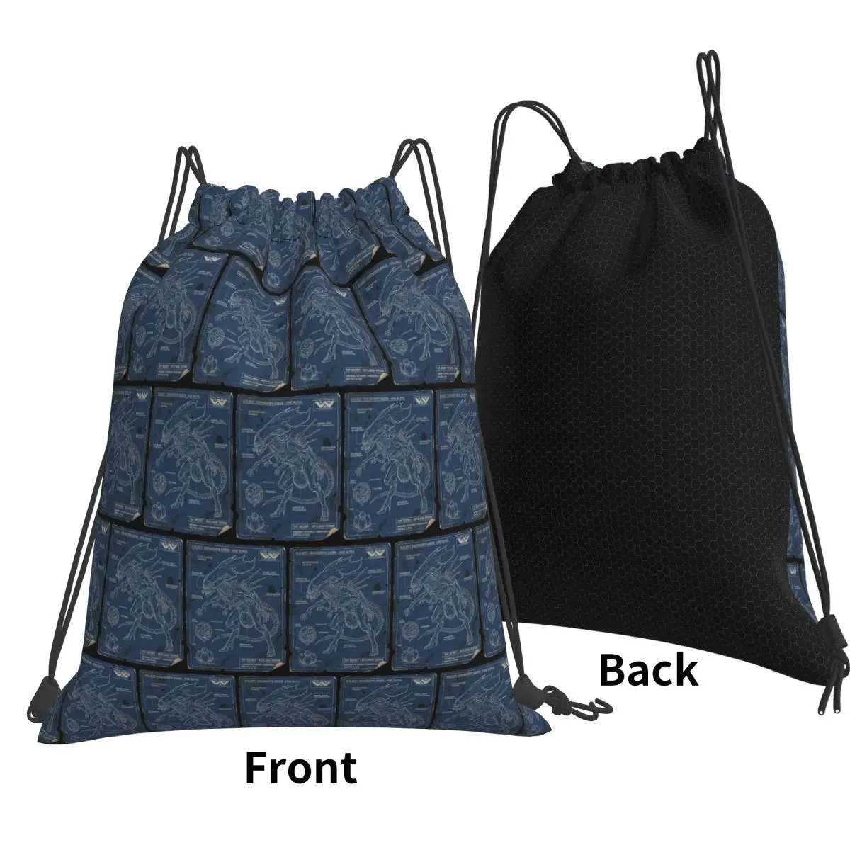 Xenomorph Queen Alien Backpacks Portable Drawstring Bags Sports Bag Book Bags for Man Woman School