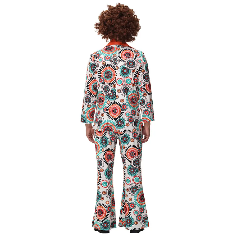 Halloween Party Disco Couples Hippie Costumes Women Male 70s 80s Rock Disco Cosplay Outfits Festival Dance Fantasia Costume view 4