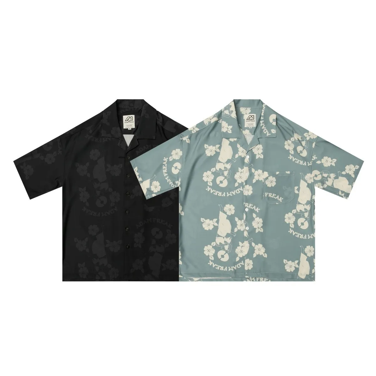 

RUIIENRS ADAM Freak 2025 Summer Casual Shirt Lapel Distressed Short Sleeves New Collection Men's Fashion