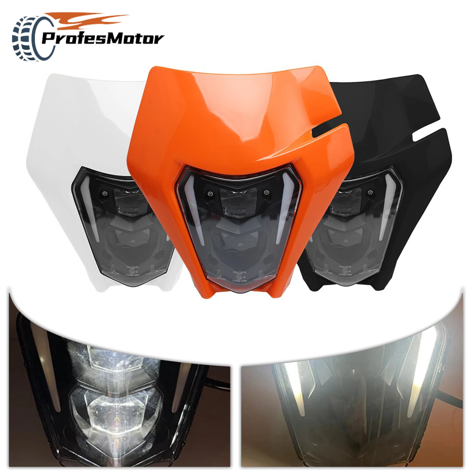 

Для KTM мотоциклетная фара EXC SX SXFXC XCF XCW XCFW 2022 2021 светодиодная фара DirtBike Enduro для мотокросса, обтекатель, аксессуары