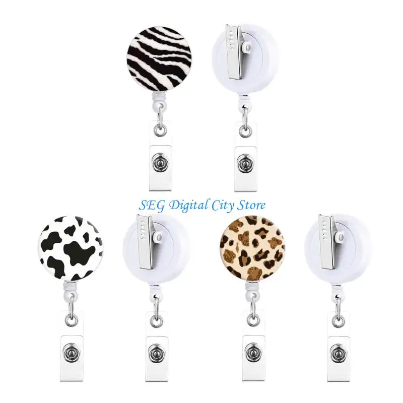 U75B Flexible Rotating Card Holder With Vibrant Fashionable Petal Design Quality ABS Construction And Adjustable Cord Length