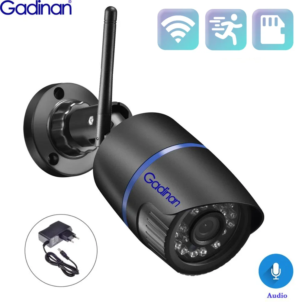 Gadinan WIFI 1080P 2MP Weatherproof IP Camera 2.8mm Wide-angle lens Motion Detection Wireless HD Network Surveillance Recording