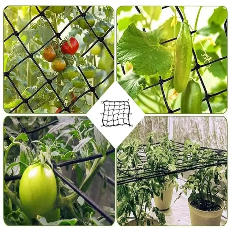 Garden Trellis Netting Heavy-Duty Garden Plant Support Net Cucumber Trellis Netting Climbing Plants Grow Mesh-AT36