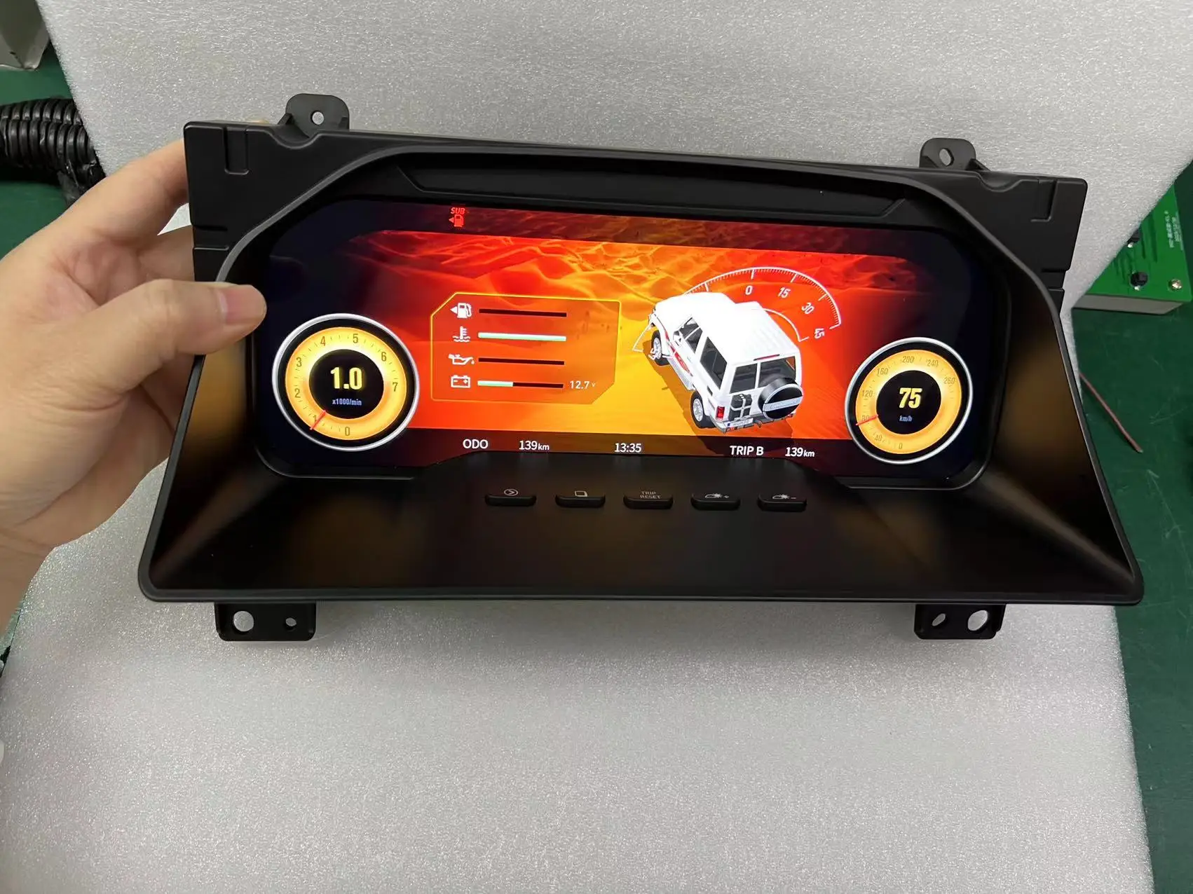 لتويوتا لاند كروزر LC70/76/78/79 2007-2024 سيارة الرقمية العنقودية أداة افتراضية عداد السرعة 12.3 "LCD لوحة القيادة