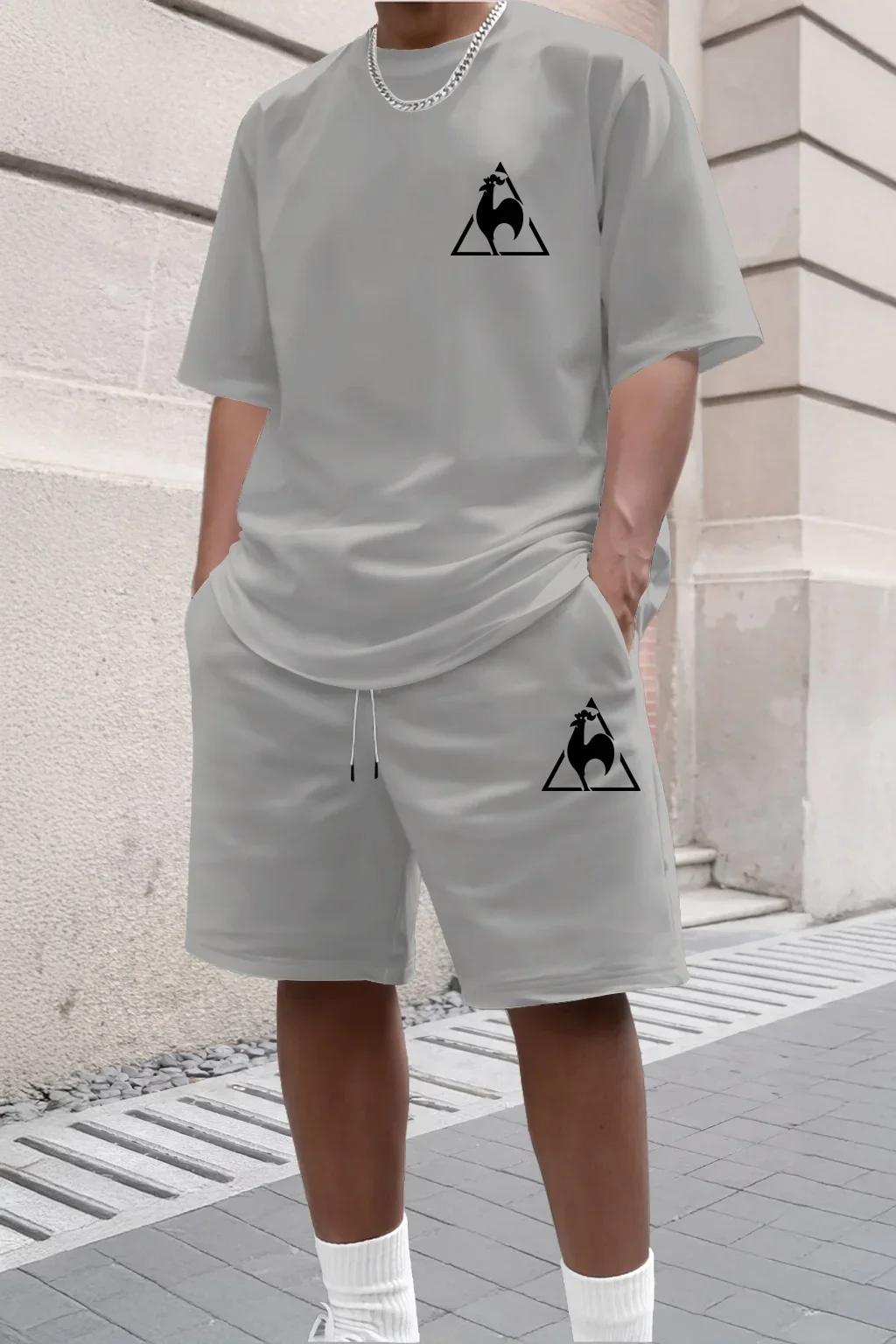 Zomer Set Jongens Korte Mouwen T-shirt Shorts - close-up view