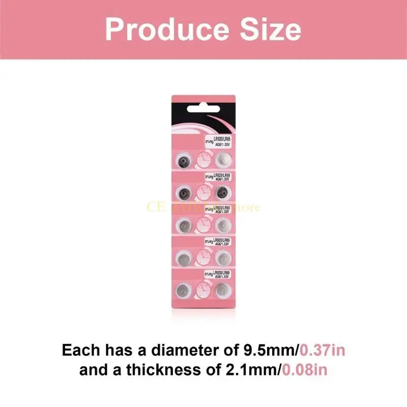 E56B 10PCS/20PCS AG6 LR920 저전력 가젯에 적합한 버튼 셀 배터리