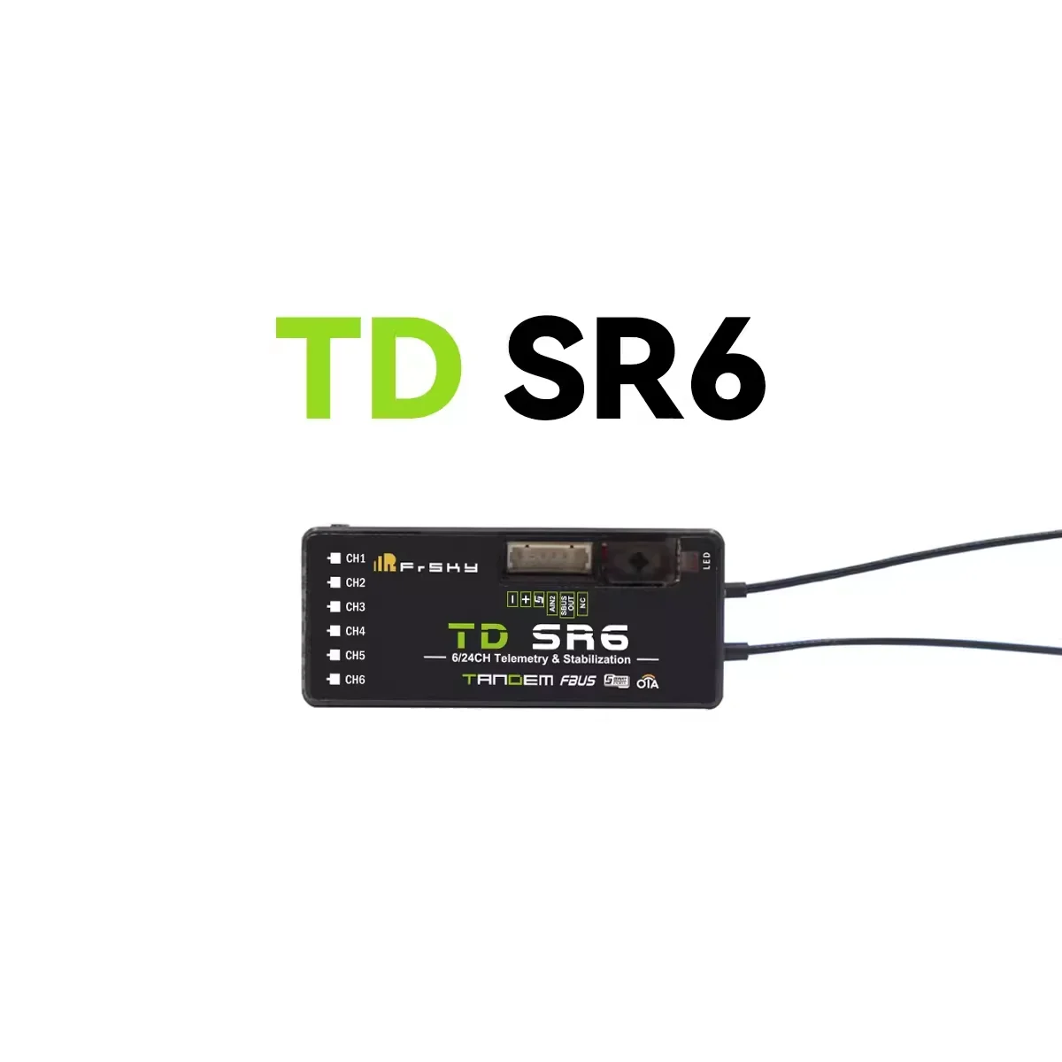 FrSky TD SR6 TDSR6 Receiver Tandem 2.4Ghz and 900Mhz dual-band built-in blackbox / 6CH PWM SBUS Out and FBUS/S.Port