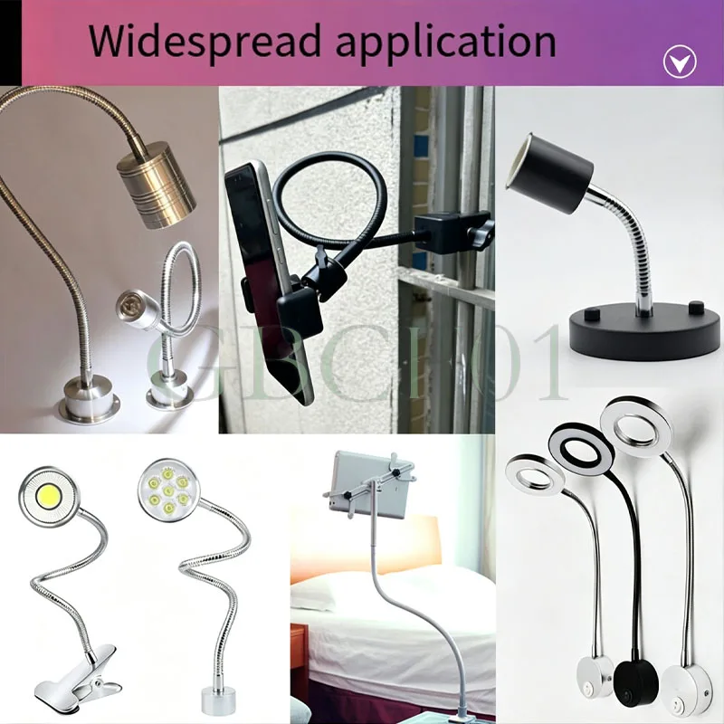 Metal Positioning Hose Universal Gooseneck Tube for Working Lamp Fittings Lighting DIY Accessories M8/M10/M12 Bendable Stay Rod