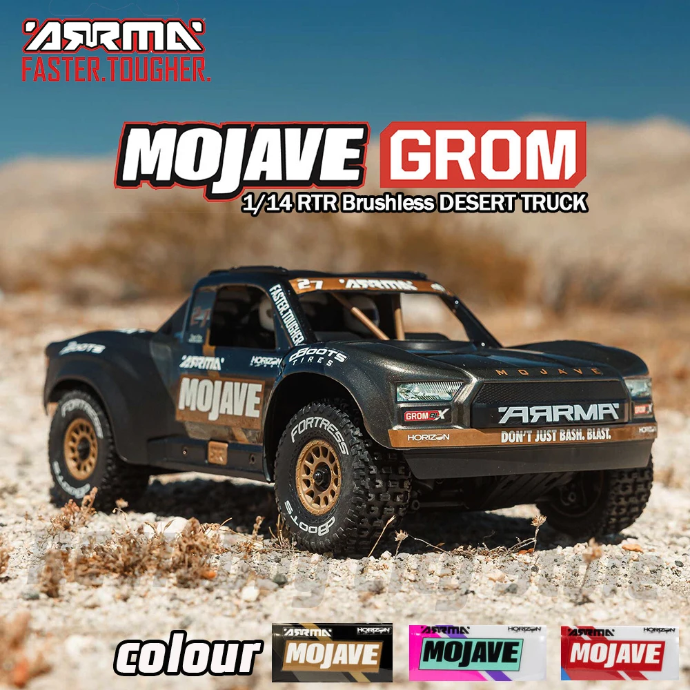 ARRMA Mojave GROM BLX Brushless 4WD RTR 1/14 Small Scale Desert Truck RC Electric Remote Control Model Car Adult Children's Toys