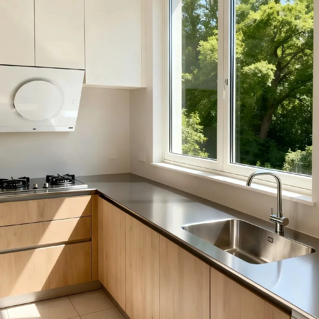 Latest Solid Pine Wood Modern Minimalist Custom Kitchen Cabinets-Factory Direct Customization Water Resistant Easy Clean Wheels