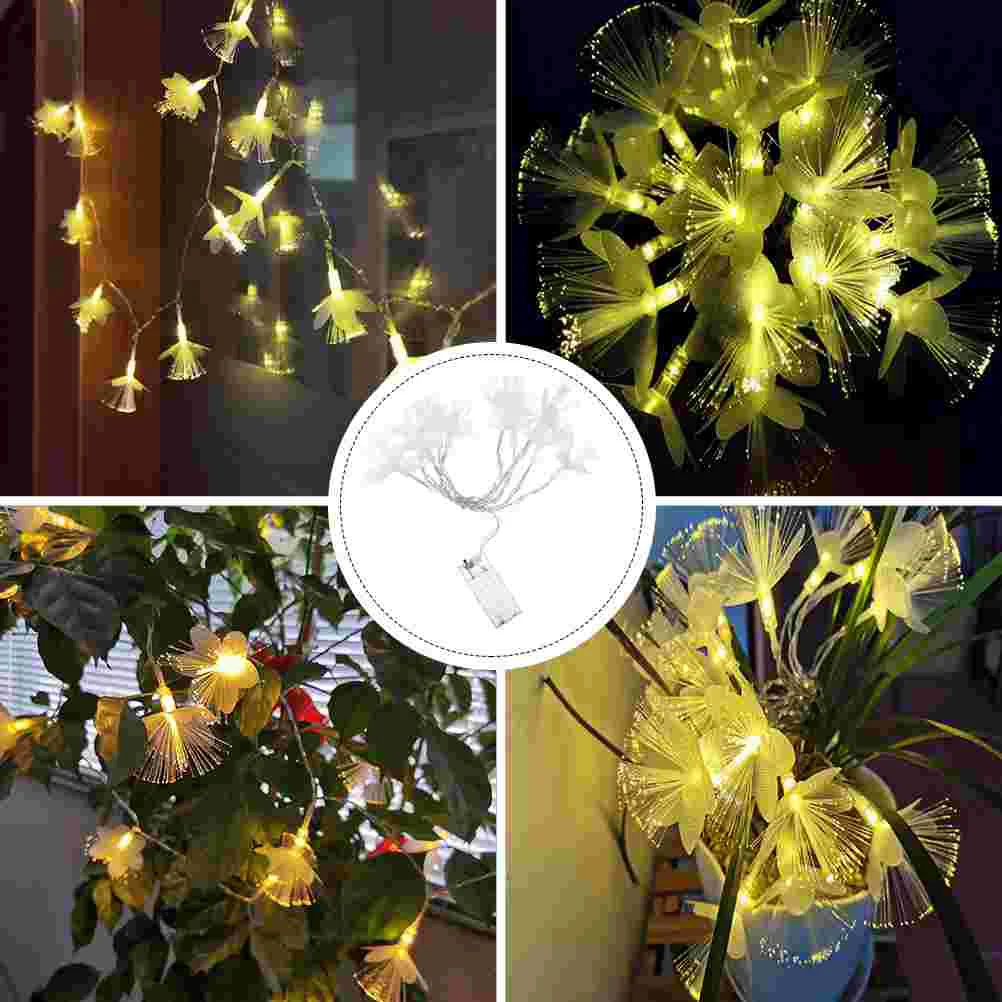 Fiber Optic String Lights Decor Lamp Adornment Post Bedroom Ornament Plastic Festival