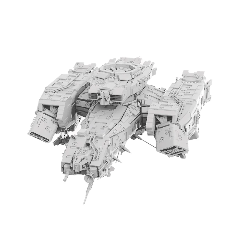 Blocs de construction d'assemblage de petites particules, vaisseau spatial de guerre extraterrestre, modèle militaire, vaisseau spatial extraterrestre, jouet cadeau, MOC-92753