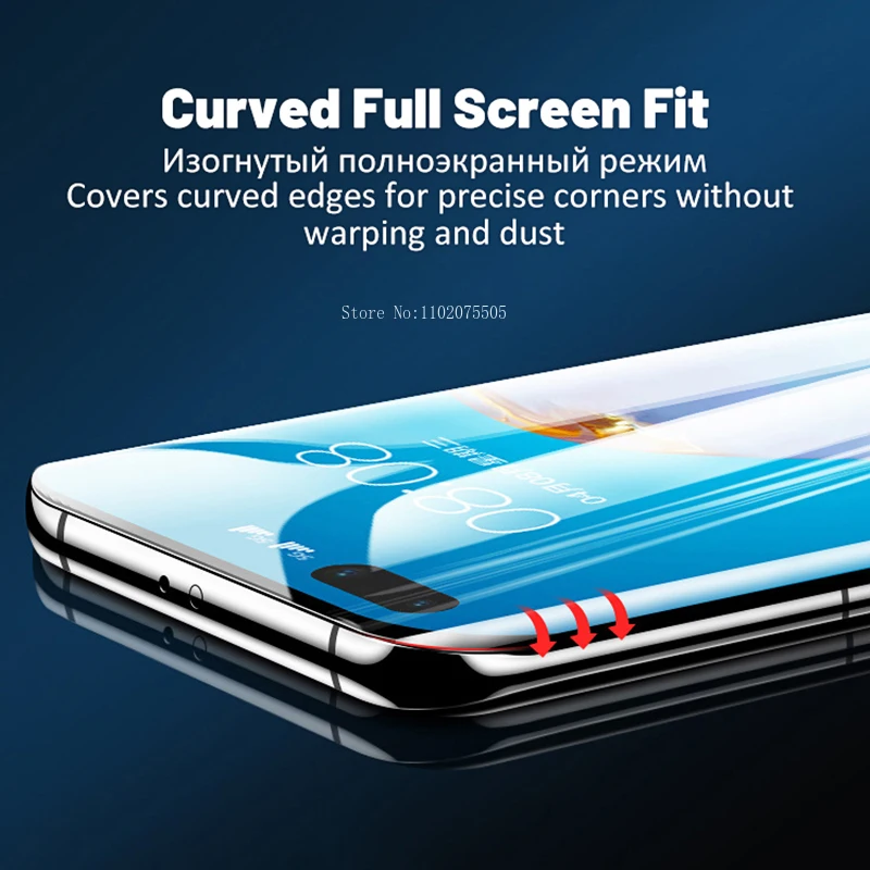 3 Piezas Película de Hidrogel Suave Protector de Pantalla Para Huawei P30 P40 P50 P20 Mate 40 30 20 Pro Lite Plus Accesorios No Vidrio Cubierta Completa 2