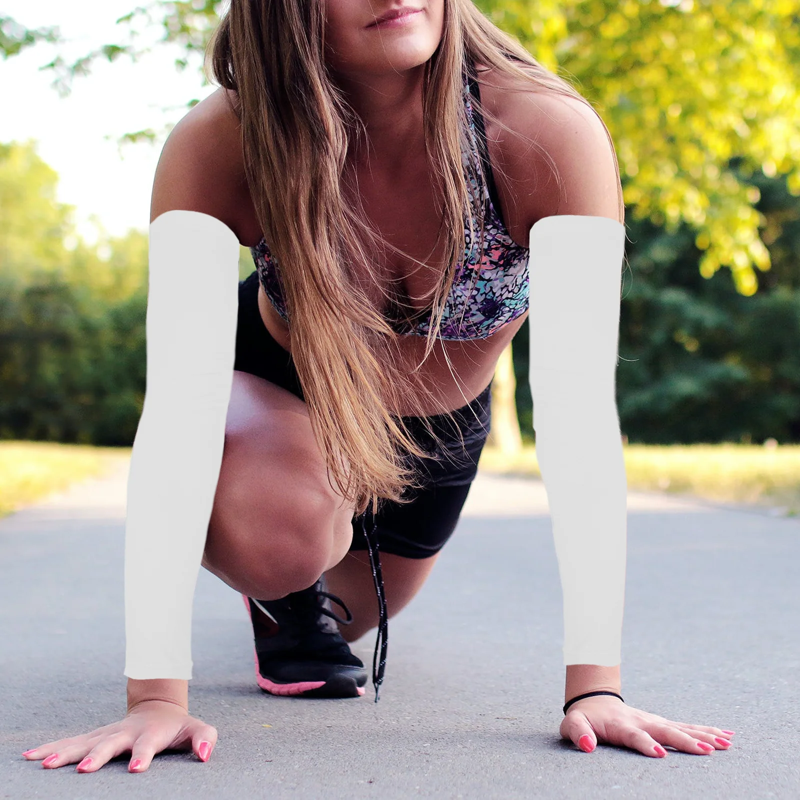 

2 пары летних нарукавников, охлаждающие удобные дышащие легкие портативные солнцезащитные нарукавники для занятий спортом на открытом воздухе