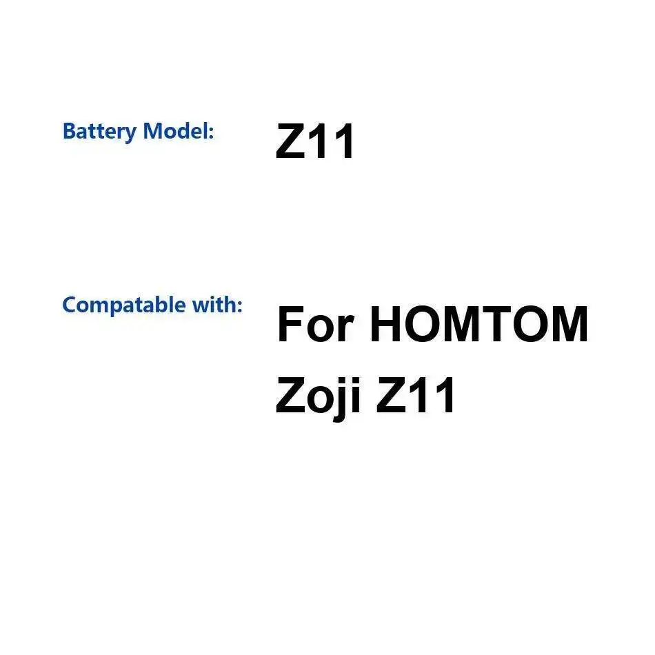 

Mobile Phone Battery 10000Mah Premium Replacement For Homtom Zoji Z11 Lightweight