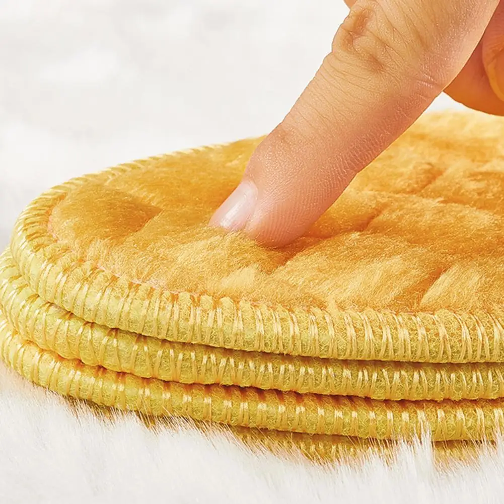 Durable Winter Insoles 5 Pairs Warm Winter Insoles Fleece Lined Anti-slip Shoe Inserts Thick Plush Footbeds for Weather
