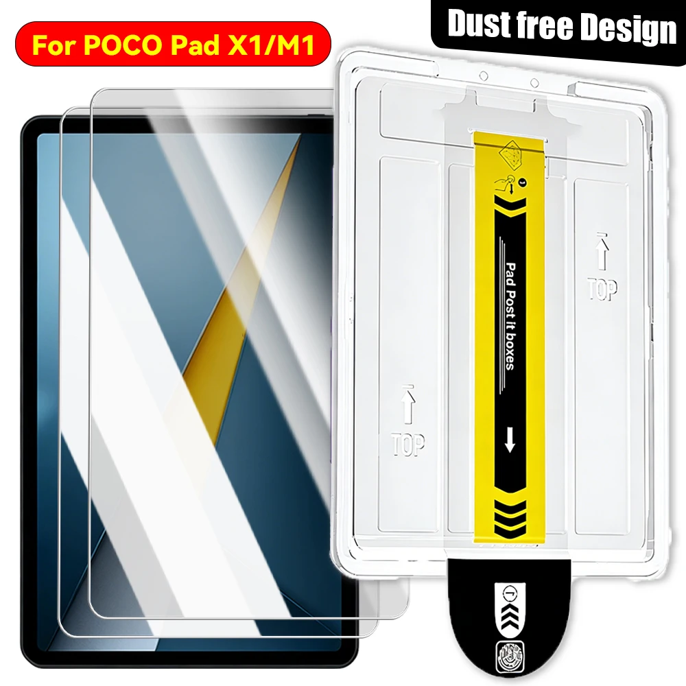 

Защитная пленка для экрана POCO Pad X1 M1, 1-3 шт., простая установка, защита из закаленного стекла, прозрачная, HD, защита от царапин, защитные пленки