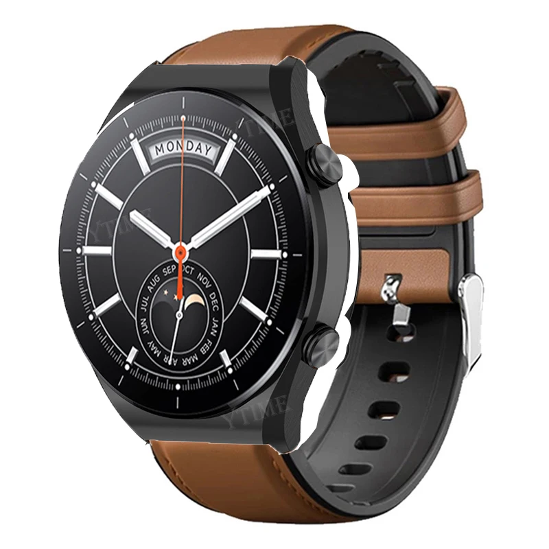 22mm banda cinta para xiaomi relógio s1 substituição ativa pulseira de couro silicone faixas esportivas mi relógio cor 2 acessórios do esporte