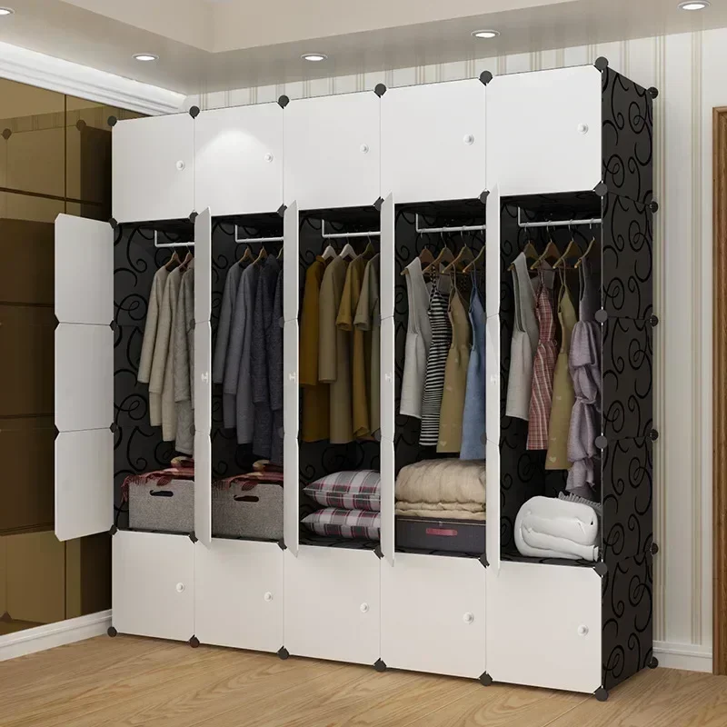 Plastic wardrobes, modern minimalist wardrobes, household multifunctional modular wardrobes, bedrooms