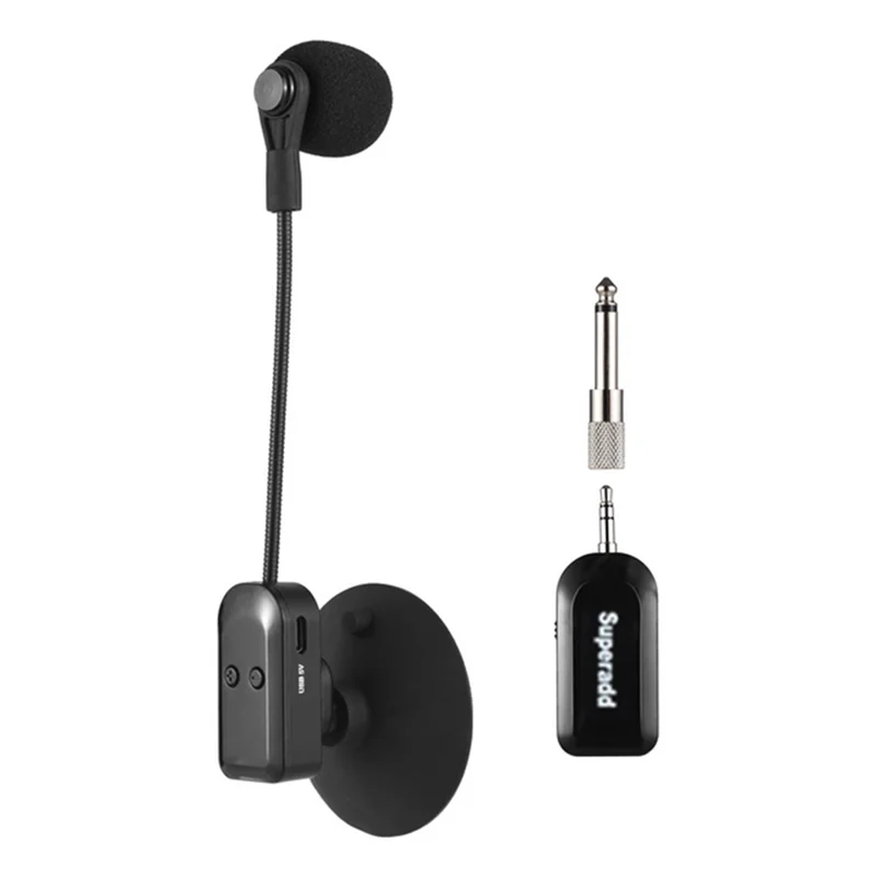 

2.4G Wireless Instrument Microphone Receiver With Removable Suction Cup, Speaker Microphone For Musical Instruments-ABIU