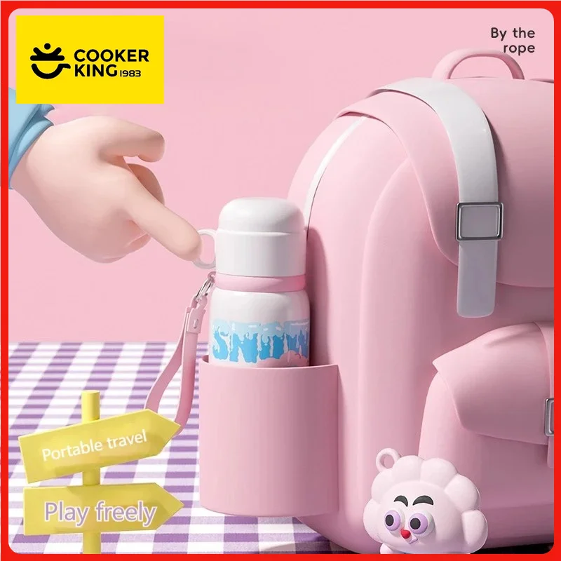 

COOKER KING 500 мл соломенная чашка из нержавеющей стали, термос для детей, сохраняющая холод и горячую дорожную кружку, школьные термобутылки для воды