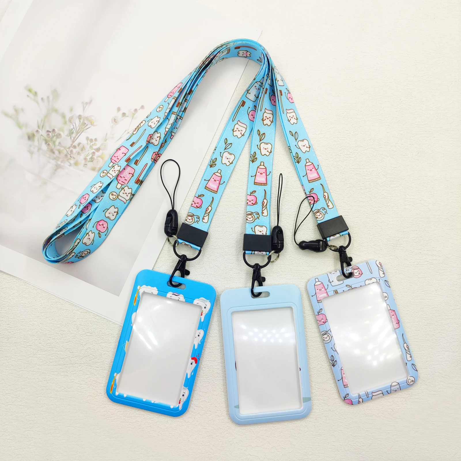 Zahnarzt Lanyard Kartenhalter Schlüsselanhänger Arzt Abzeichen Halter Umhängeband Frauen Lariat Telefon Seil Ausweishalter Zubehör – Detail 2