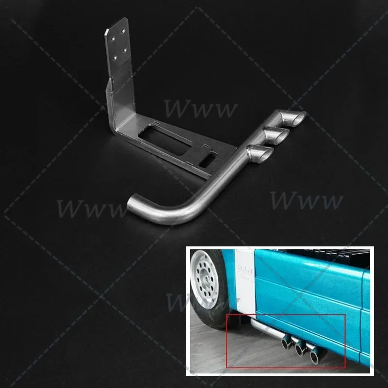 

RC Parts Metal Side Exhaust Pipe for DIY Tamiyaya 1/14 Scale RC Tractor Truck R470 R620 1850 Remote Control Toy Car Th09767