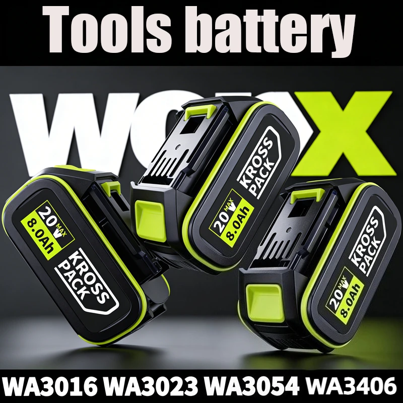 

8000mAh Worx Lithium Battery,For Worx 20V WA3551 Power Tools WA3016 WA3023 WA3054 WA3027 WA3406 WU279 WU294 WU362 WU388 WU629