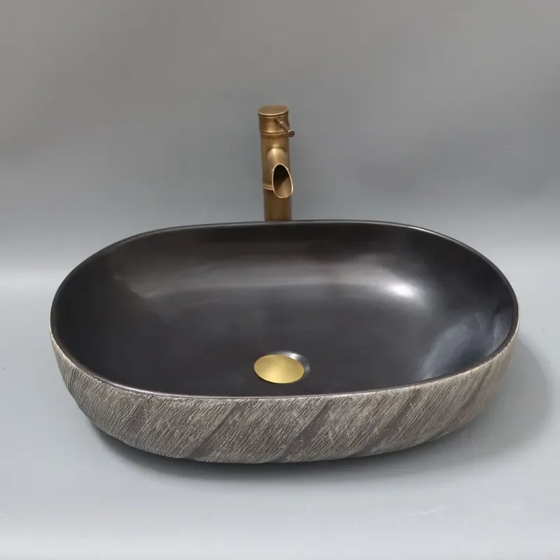 for Jingdezhen Handmade Ceramic Washbasin Large Size Art Basin Chinese Style Large Donggua Type