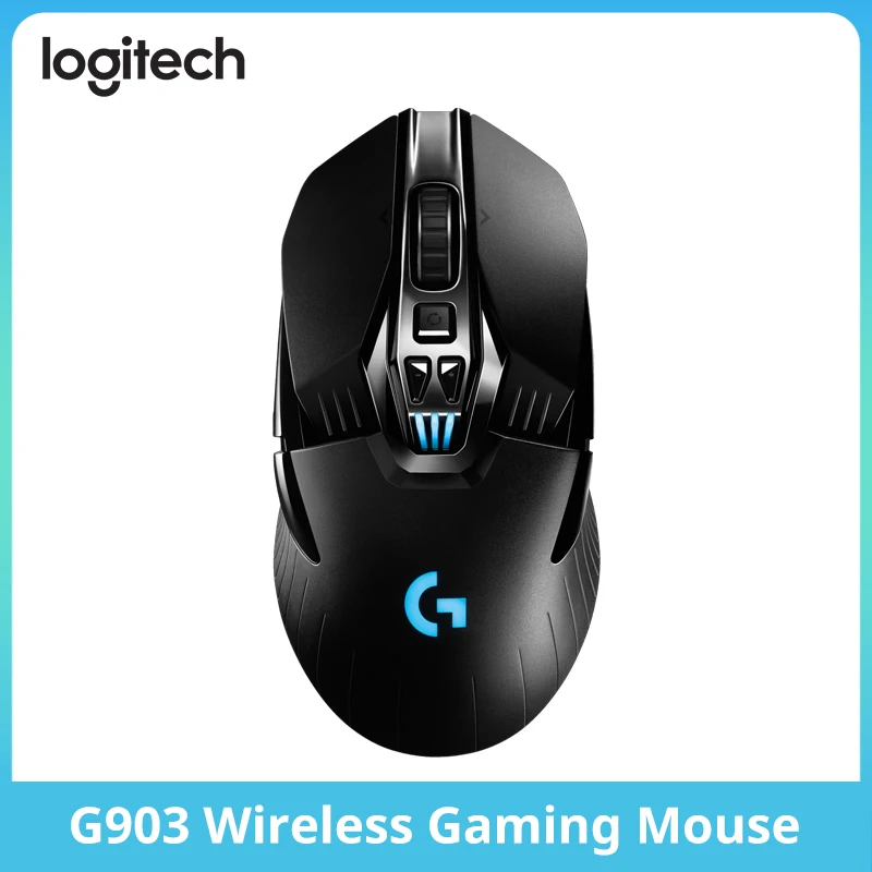 

Logitech G903 LIGHTSPEED Wireless Gaming Mouse, Hero 16K, 16000 DPI, RGB Lighting, 11 Programmable Buttons, eSports Edition