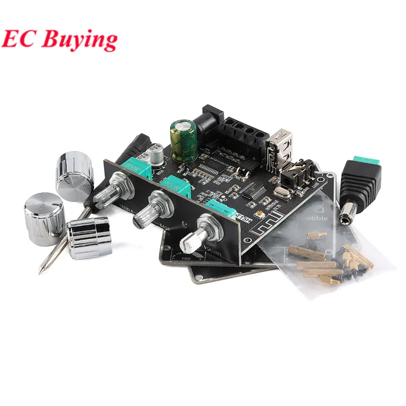 XY-T15H App التحكم 15 واط + 15 واط مكبر كهربائي لوحة تركيبية 2.0 ثنائي القناة بلوتوث متوافق 5.1 + AUX + U القرص + USB كارت الصوت #4