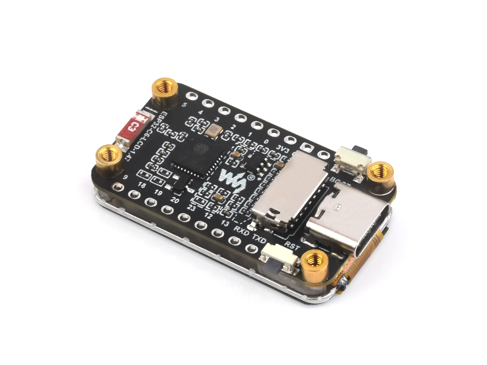 ESP32-C6 1.47-inch LCD Dev Board with Wi-Fi 6/BLE 5, MicroSD Slot, LVGL GUI, IoT HMI Applications