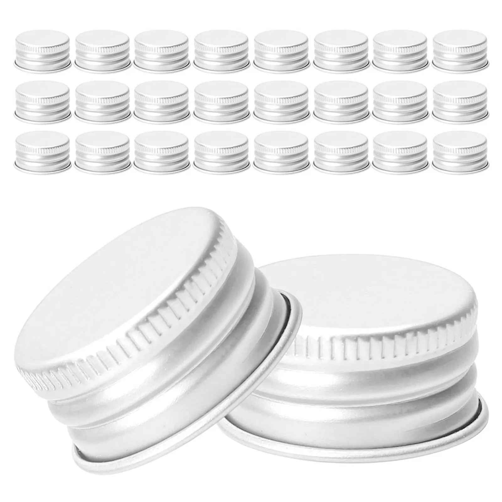 80Pcs Aluminum Screw Caps for Glass Bottles 28Mm Leak-Proof Airtight Threaded Sealing Lids Reusable Bottle Screw Top Lid