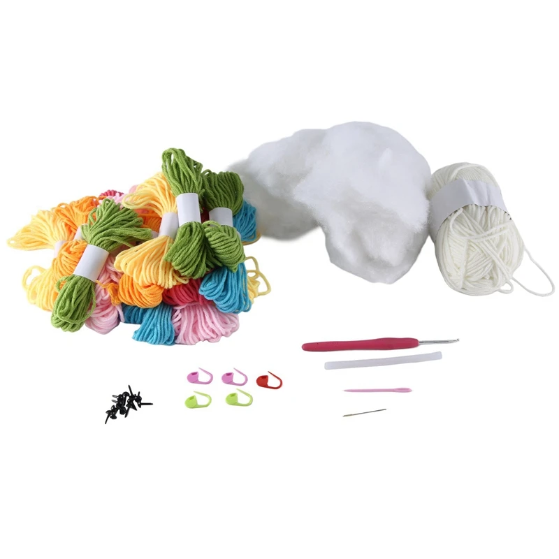 Juego de ganchillo de ballena de animales, fibra acrílica como se muestra para adultos y niños, con tutorial, hilo suficiente, 6 colores