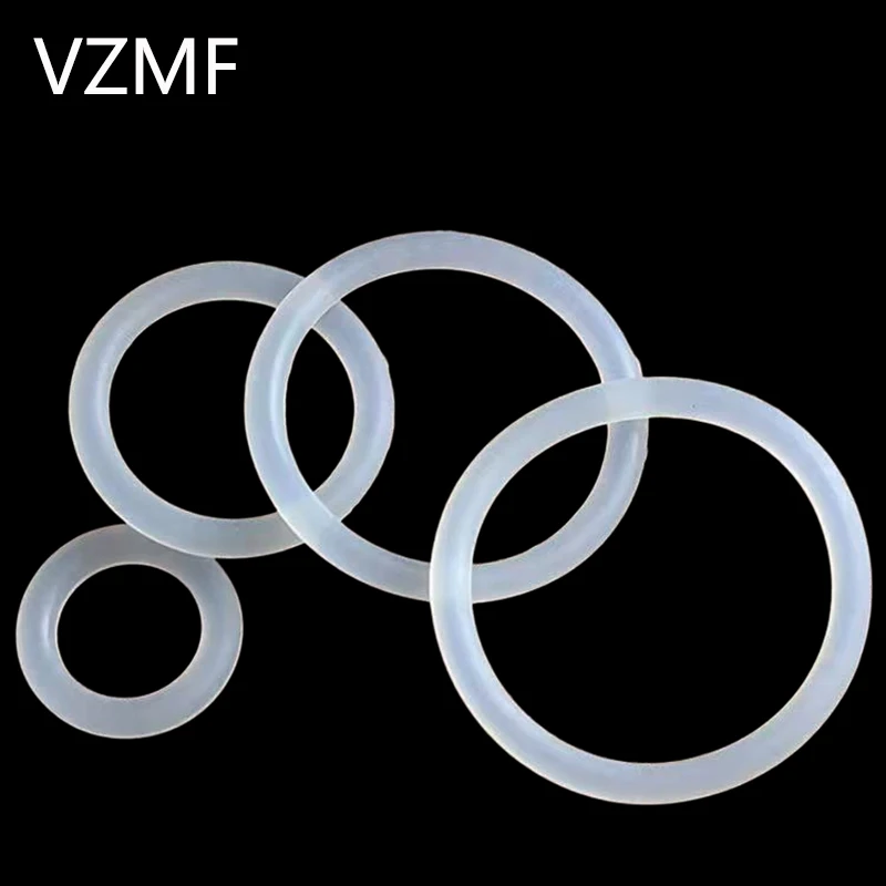 VMQ O RING CS 6mm OD 28~120mm White Silicone Sealing Ring Food Grade Silicone Insulation Shape Sealing O-ring Silicone Ring
