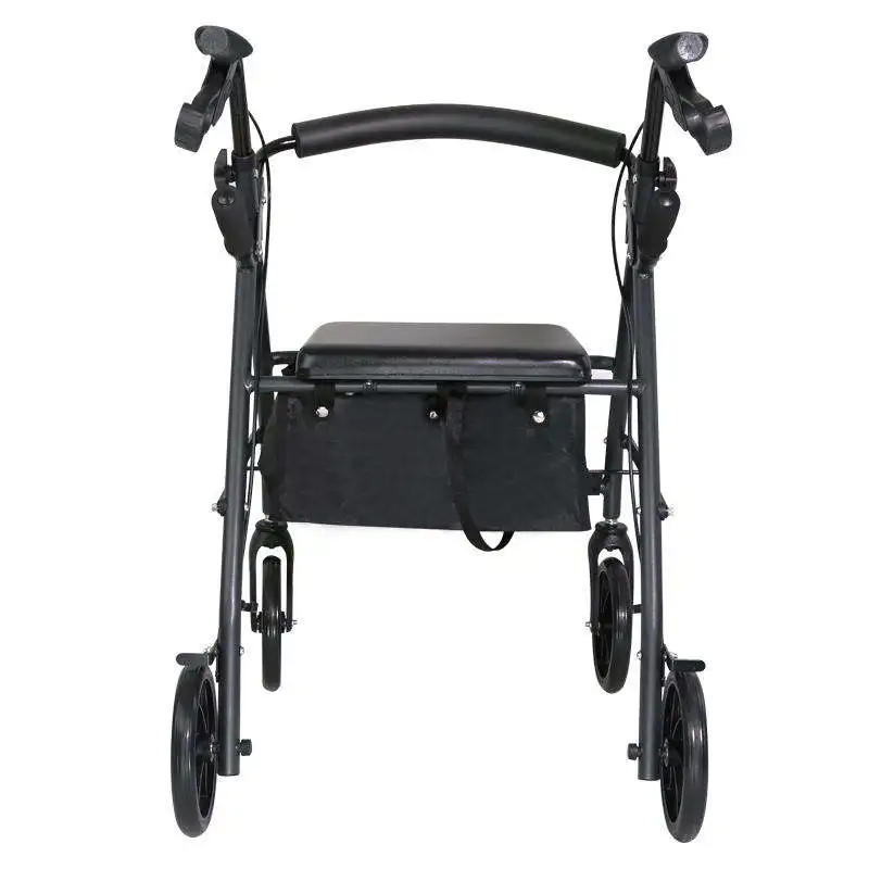 Multi functional 4-wheel walker, foldable sitting style walker for the elderly, lightweight and stable