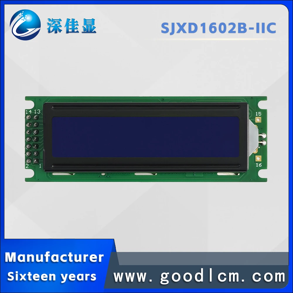 Russian character screen IIC/I2C Interface SJXD1602B-IIC STN Blue Negative 16X2 LCD Screen Character LCM Display Module