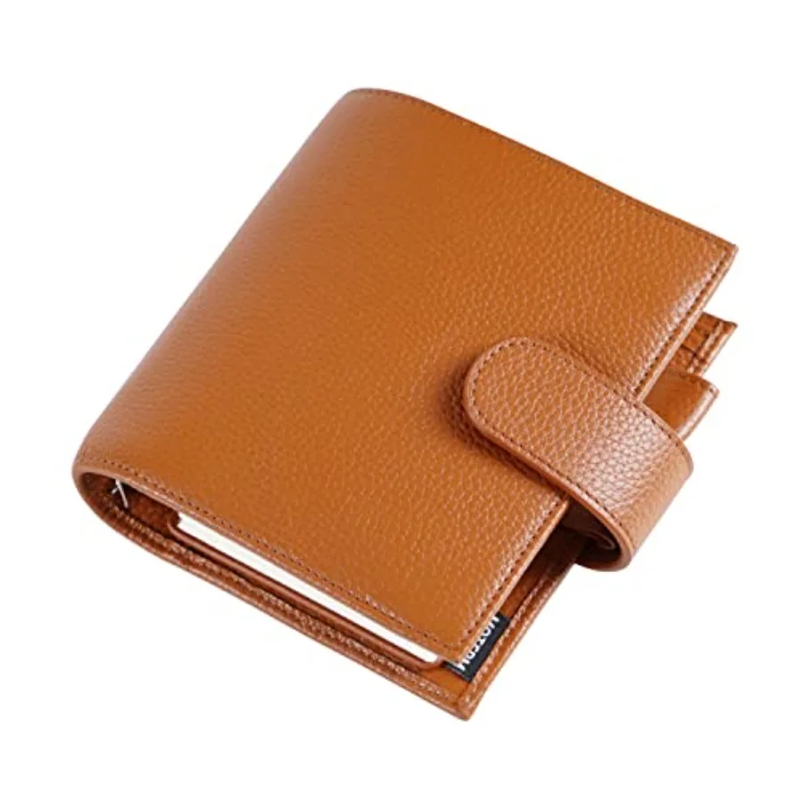 

Pocket Luxe Rings Planner - Genuine Leather Binder Organizer 30mm Ring