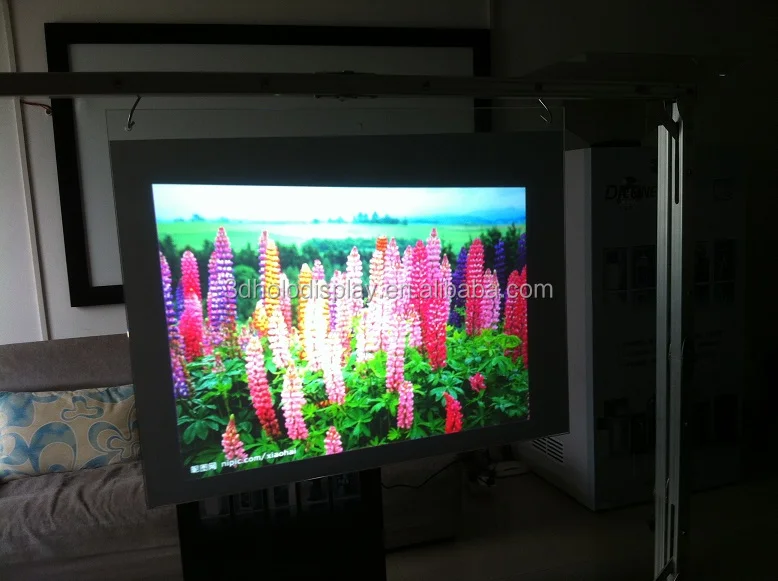 High Transparent 16:9 Holographic Screen Rear Projection Glass Window 3D Style Advertising Projector Screen PET Film 1-Year