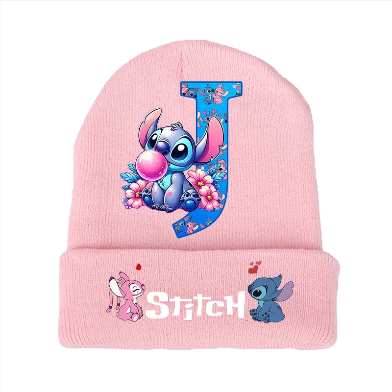 ديزني أنيمي غرزة رسالة متماسكة قبعة Kawaii غرزة الوردي قبعة الخريف الشتاء الدافئة متماسكة قبعة الكرتون الأطفال الهدايا