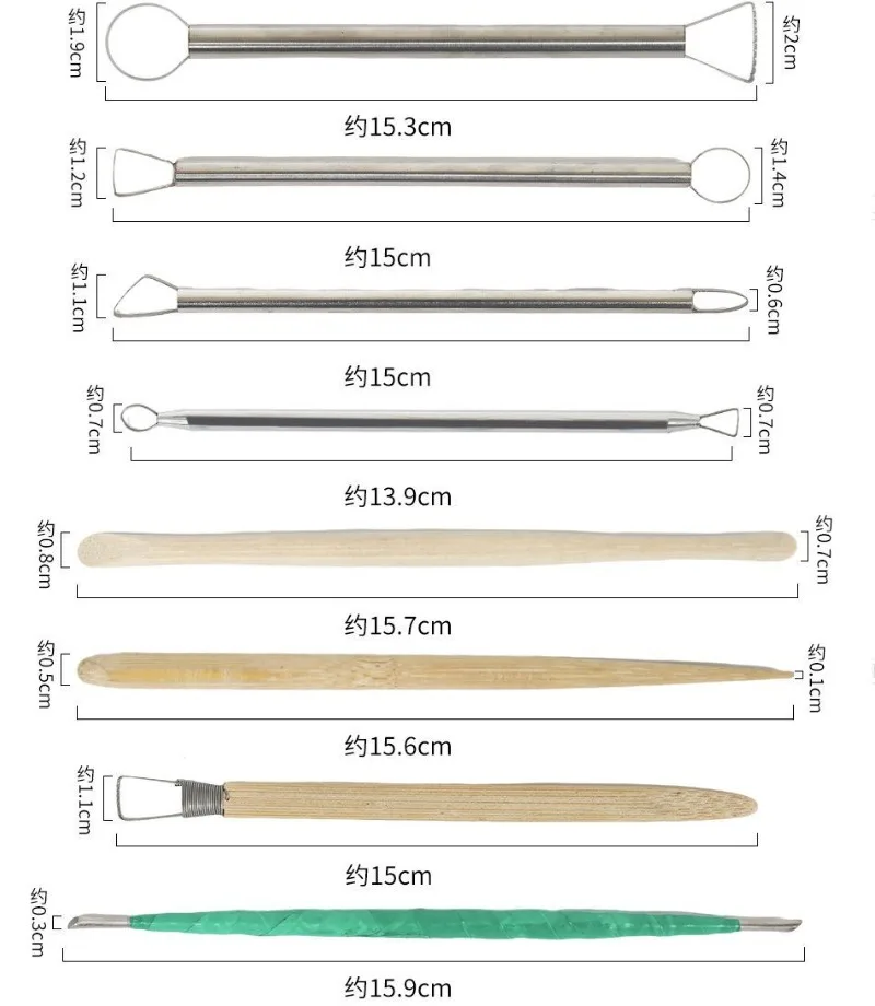 10/13/26-teiliges Töpferwerkzeug-Set, Tonmodellierwerkzeuge für Keramik DIY Handwerk Skulpturherstellung Zubehör – Detail 9