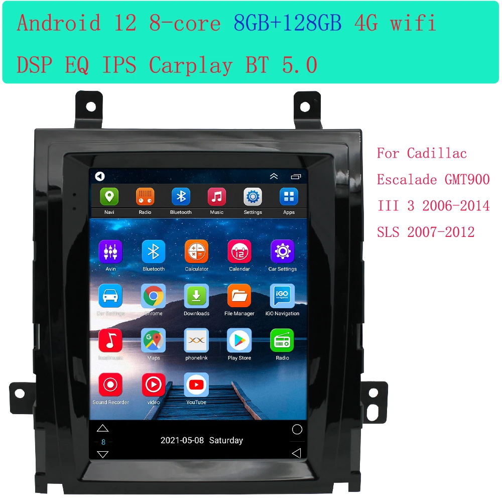 2 Din Android 12 autoradio per Cadillac Escalade GMT900 III 3 2006-2014 SLS 2007-2012 lettore Video multimediale navigazione GPS RDS