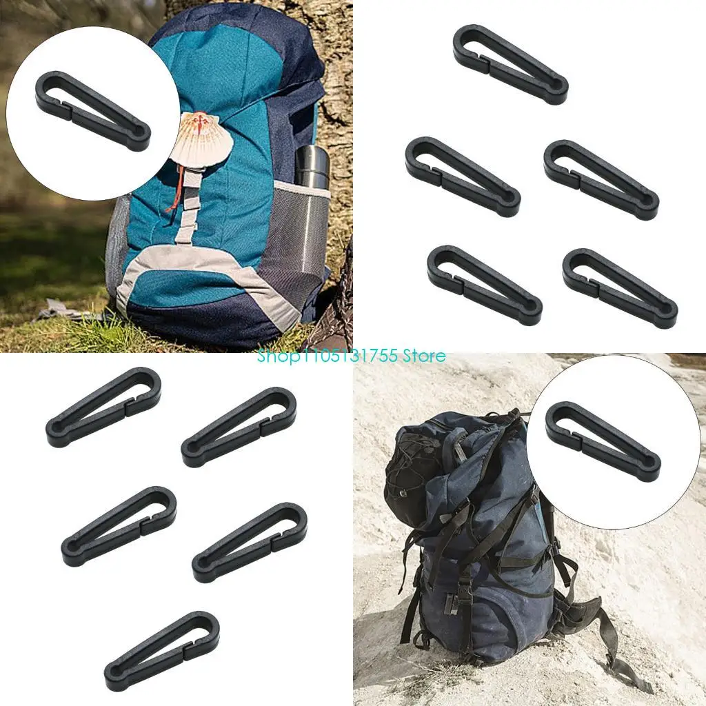 

5Pcs Snapping Hook Buckle Backpack Bag Buckle Tent Hanging Strap Hook Enduring