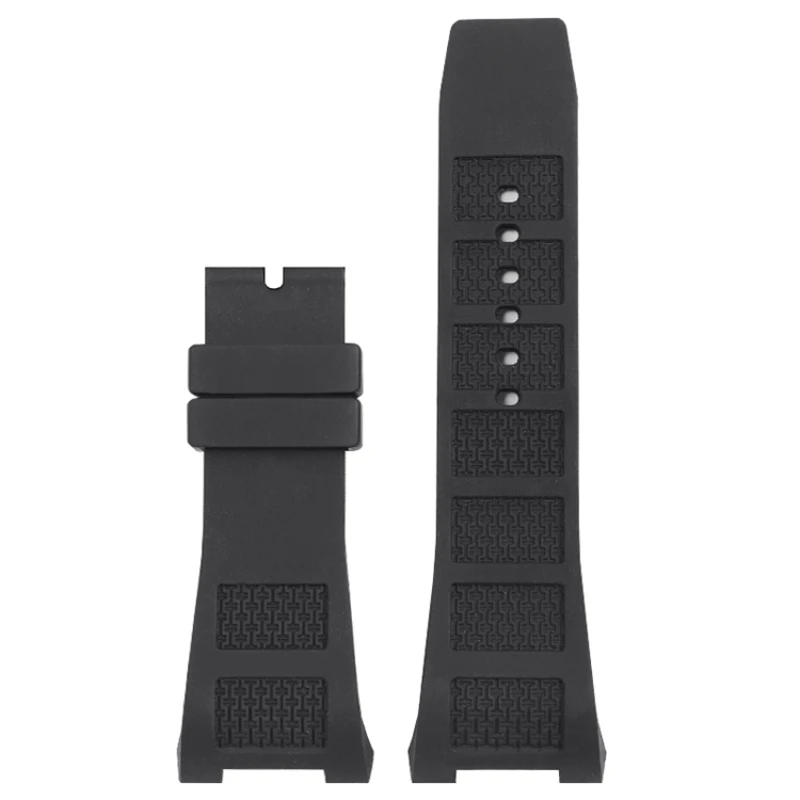 30x16mm Delicate Selected Silicone Material Skin-friendly Watchband for IWC Engineers Series IW323401 IW323602 Sweatproof Strap