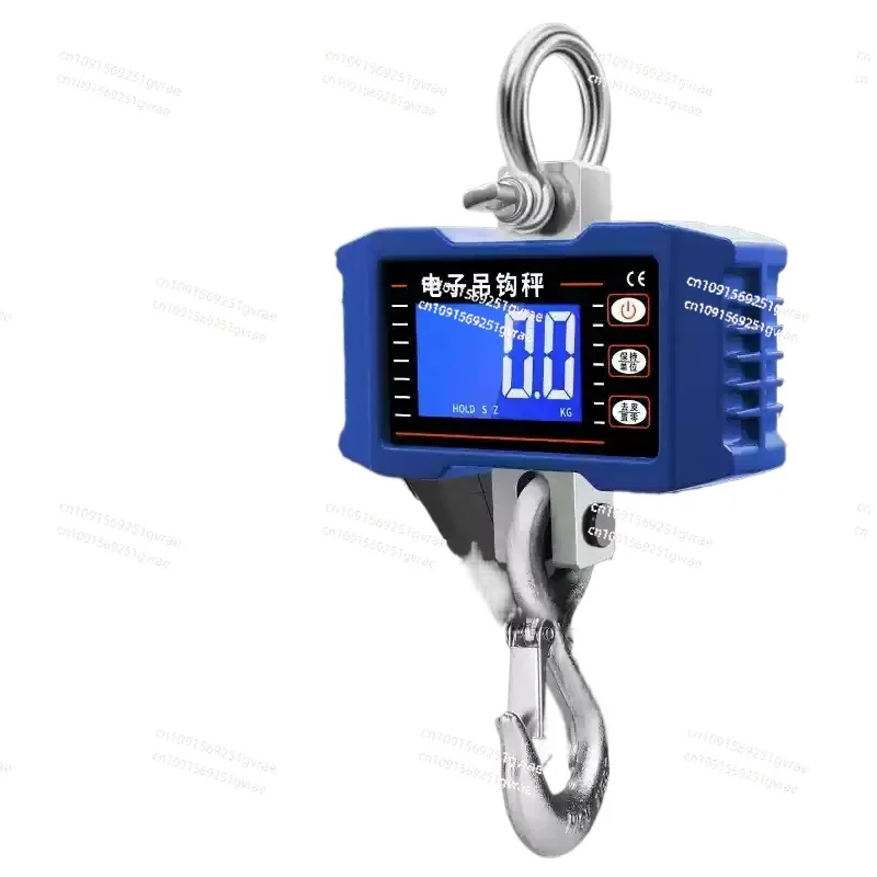 300KG Electronic Hanging Scale Waterproof Crane Scales Remote Control Heavy Duty Alloy Steel Hook Weighing Tools 3T LCD Display