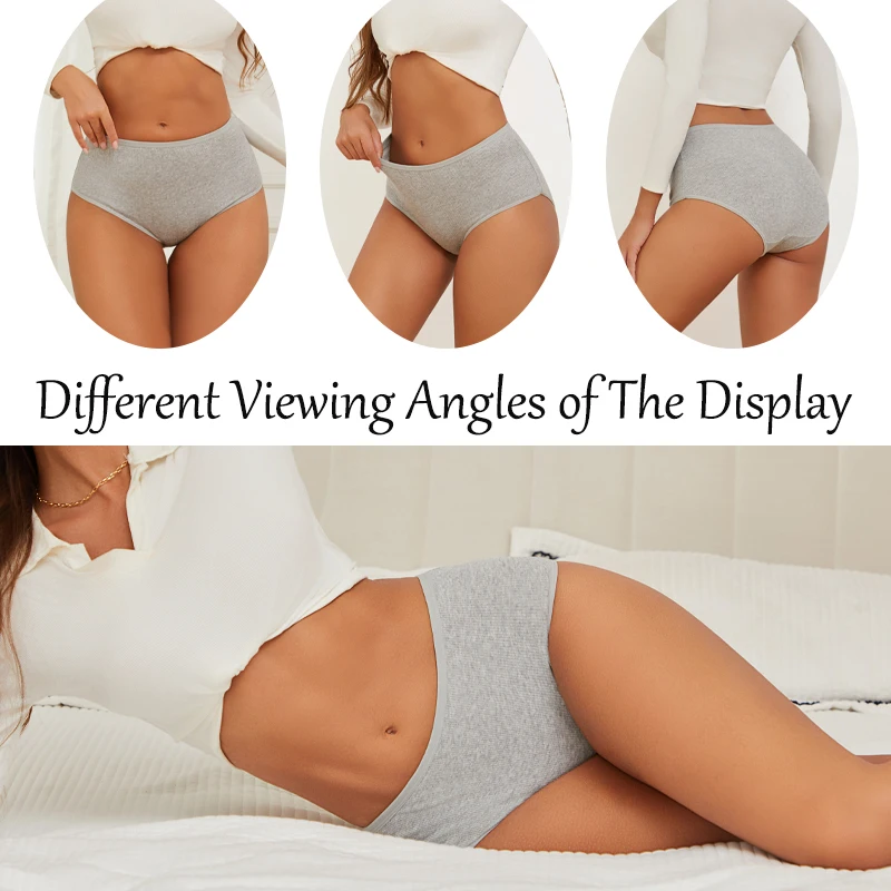 FINETOO 8Pcs/Set Women's High Waist Seamless Panties Solid Color Thread Big Size Underwear Female Breathable Sexy Lingerie S-XXL