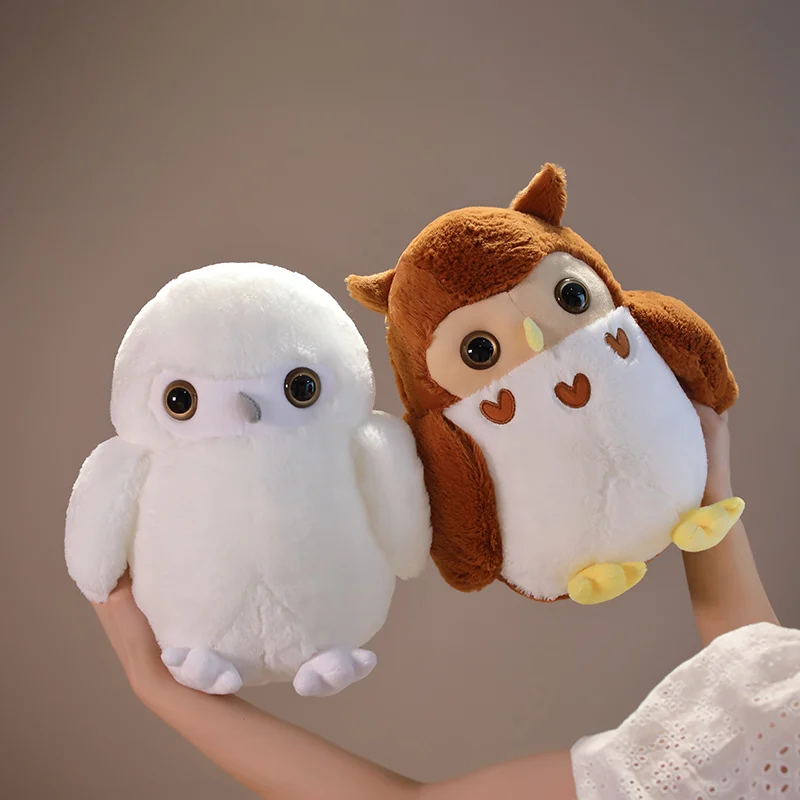 30/40cm Stuffed Couple Owl Doll Simulation Animal Toy Cute Bird Doll Brown Owl White Owl Cartoon Plush Toy Children Girls Gift